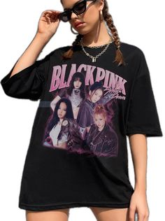 Blackpink Shirt, Kpop Vintage, Italian Liqueur, Concert Tshirts, The United States, Black Shirt, Black Pink, Unique Designs, Unique Items Products