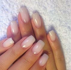 Neutral Nail, Unghie Sfumate, French Pedicure, Milky Nails, Ombre Nail Designs, Classy Acrylic Nails, Milky White