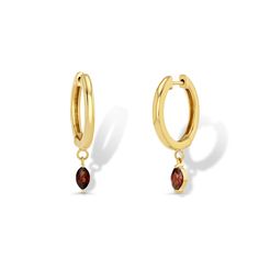 Ready to ship now: 14k yellow gold 2 red garnets - 0.58ctw Inner diameter - 13mm Width - 2mm Made to order in 14k white gold with 4-6 week lead time. Studs Diamond, Garnet Heart, Solitaire Studs, Forever Jewelry, Jewelry Ring Box, Mens Jewelry Bracelet, Fine Earrings, Red Garnet, Jewellery Boxes