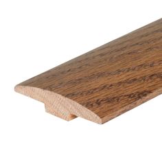 a close up view of the edge of a wooden planked flooring board with white background