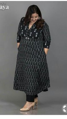 Ikkat Kurta Designs, Ikkat Kurti Designs, Kurtis Design, A Line Kurti, Ikkat Dresses, Stylish Kurtis Design, Children Quotes, Ikat Dress