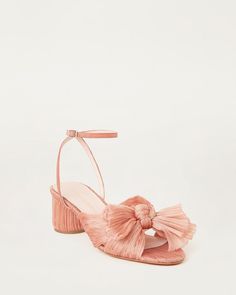 Bermuda Pink, Mid Heel Sandals, Wrap Sandals, Low Heel Sandals, Bow Heels, Beautiful Gift Wrapping, Fabric Bows, Heeled Sandal, Loeffler Randall