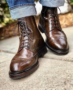 Brogue Boots, Custom Design Shoes, Mens Ankle Boots, High Ankle Boots, Best Shoes For Men, Mens Boots Fashion, Trendy Shoes, Running Shoes For Men, Casual Boots