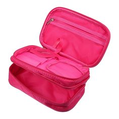 Item Function: 1. Made of Nylon, durable, waterproof, scratch resistant, and easy to fast dry, which can effectively protect all your cosmetics. 2. Portable Design: Cosmetic travel bag is portable and easy to carry, keeps all your daily organized and is suitable for travel and at home use. 3. Easy To Use: This cosmetic bag has a zipper design, which makes it convenient to open. 4. Large Capacity: This Makeup Bag has enough space to store your makeup and cosmetic accessories, toiletries, or anyth Portable Pink Travel Case, Functional Pink Travel Accessories With Zipper Closure, Pink Rectangular Travel Accessories With Zipper Closure, Pink Rectangular Travel Accessories With Zipper, Portable Nylon Cosmetic Bag, Portable Rectangular Nylon Cosmetic Bag, Portable Nylon Rectangular Cosmetic Bag, Pink Storage Case With Zipper Closure, Pink Zipper Closure Storage Case