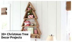 christmas tree decor projects with text overlay that reads, 20 christmas tree decor projects