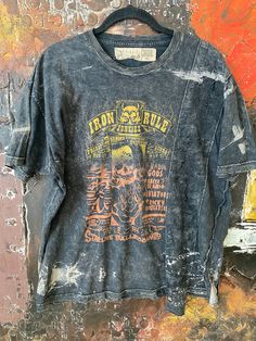 Vintage Iron Junkiez Rule Concert T-shirt Starlite Ballroom May-19-21. Size is XLarge. We ship worldwide.  Thank you for your shopping Edgy Acid Wash Short Sleeve T-shirt, Acid Wash T-shirt With Front Print And Crew Neck, Acid Wash Crew Neck T-shirt With Sublimation Print, Distressed Graphic Tee With Short Sleeves, Acid Wash T-shirt With Front Print And Relaxed Fit, Distressed Band Merch T-shirt With Crew Neck, Punk Crew Neck Top With Sublimation Print, Acid Wash Crew Neck T-shirt In Grunge Style, Grunge Acid Wash T-shirt With Crew Neck