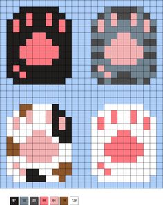 the pixel art is designed to look like cats