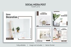 social media post templates for home decor