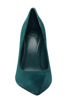 A pointed toe and wrapped block heel lend contemporary sophistication to a lofty pump that will complement your flawless desk-to-dinner style. 3 3/4" heel (size 8.5) Leather upper/synthetic lining and sole Imported Fitted Pointed Toe Block Heels With 4-inch Heel, Green Heels With Branded Heel Counter For Office, Green Office Heels With Branded Heel Counter, Green Almond Toe Heels For Office, Office Heels With Wrapped Heel And Medium Width, Modern Heels With Wrapped Heel For Workwear, Modern Heels With Wrapped Heel For Work, Fitted Block Heels With Stacked Heel And Pointed Toe, Fitted Heels With Stacked Heel For Office