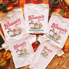 Introducing the Cousin Crew Christmas Family Shirt - the perfect way to celebrate the holiday season in style with your awesome extended family! 🎄 Get ready to rock around the Christmas tree with your cousins by your side, because this shirt is all about fun, togetherness, and creating unforgettable family memories. ✨ Crafted from high-quality fabric, it's not just a shirt; it's a symbol of your close-knit bond with your cousins. The festive design proudly showcases your love and unity as you g Cousin Crew Christmas Shirts, Christmas Family Shirt, Holiday Photoshoot, Cousin Crew, Memory Crafts, Group Shirts, Extended Family, Family Christmas Shirts, Festive Design