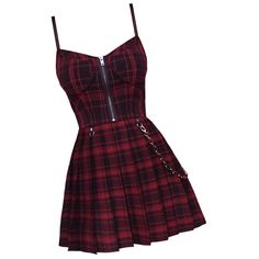 Plaid Tartan Pleated Chain Dress. Standard And Plus Size Available. The Material Is Cotton Polyester. Special Order Delivery 7-21 Business Days Styles: Goth Punk 1950s Vintage Kawaii Dance Pinup Rockabilly Pinup Aline Cute 50s Summer Dresses Red Gothic Dress, Alt Dress, Styl Grunge, Preppy Mode, Goth Streetwear, Dark Dress, Punk Dress, Preppy Dresses, Gothic Clothes