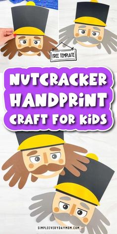 the nutcracker handprint craft for kids is perfect for thanksgiving and christmas holidays