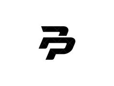 the letter p is made up of black and white letters, which appear to be overlapping