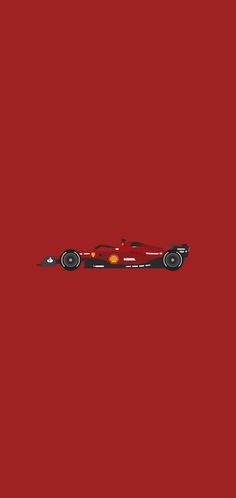 a red race car on a red background