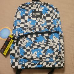 Brand New 17"Sega Brand Sonoc Backpack With Padded Laptop Sleeve. Sonic Messenger Bag, Casual Blue Bags, Back To School White Backpack, Sonic Backpack, Middle Schoolers, Accessories Brand, New Album, Laptop Sleeve, Laptop Sleeves