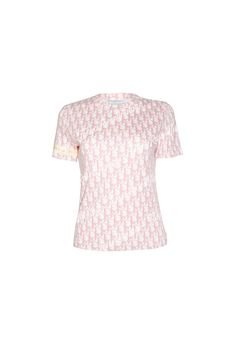 Vintage Galliano, Dior Clothes, Dior T Shirt, Dior Top, Dior Pink, Dior Shirt, Pink Monogram, Monogram Prints, Trotter