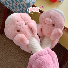 Step into a world of cozy cuteness with our Cute Pink Pig Fluffy Slippers! Perfect for lovers of all things kawaii and comfy, these slippers feature a playful pig design that adds a fun animal twist to your home loungewear. Crafted from soft plush material, they are the epitome of warm snugness, making them ideal plush pig slippers to pamper your feet after a long day. Not just adorable, these fluffy slippers merge style with practical comfort. Available in three sizes, they ensure a perfect fit Pig Slippers, Big Peach, Winter Cartoon, Pig Cartoon, Winter Slippers, Warm Shoes, Fuzzy Slippers, Warm Slippers, Winter Girls