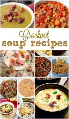 the cover of crockpot soup recipes