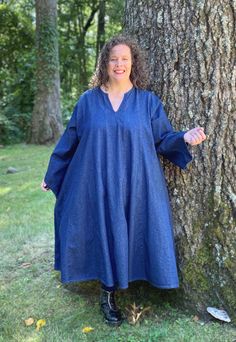 Kali Tunic Dress in 100% Cotton Denim is an effortless style for plus size women. Made in USA. Peaches is an online store featuring natural fibers, sizes 1x - 10x. Petite, tall, have a larger belly? We have made to order clothing . Our casual plus size outfits are comfortable and have style. A quality plus size fashion closet includes cotton and linen outfits. Pants, dresses, skirts, shirts, jackets, we have all. Plus size style apparel USA. Shown with cotton leggings Fall Split Neck Tunic, Spring Long Sleeve Relaxed Fit Kurta, Spring V-neck Tunic In Lagenlook Style, Spring V-neck Lagenlook Tunic, Fitted Long Sleeve Lagenlook Tunic, Fitted Lagenlook Long Sleeve Tunic, Spring Lagenlook Long Tunic, Casual Fitted Kurta For Fall, Casual Fitted Fall Kurta