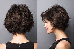 Haircuts For Wavy Hair, Short Wavy Hair, Penteado Cabelo Curto, Haircut For Thick Hair, Short Hair With Layers, Great Hair, Fine Hair, Wavy Hair