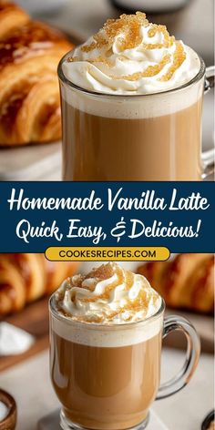 homemade vanilla latte quick, easy, and delicious recipe for breakfast or brunch