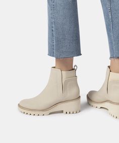 HUEY BOOTIES IN SANDSTONE CANVAS -   Dolce Vita Dolce Vita Boots, Boots Outfit Ankle, Accessorize Bags, Booties Outfit, Tan Boots, Office Shoes, Stylish Sandals, Lug Sole, Boots Outfit