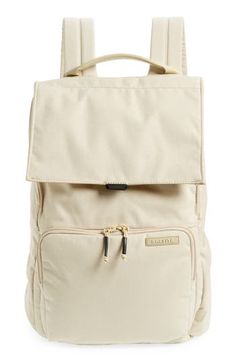 Built for the daily grind, this commuter-friendly backpack features a padded laptop compartment, passport pocket and luggage strap all in a compact design. Lined Textile Imported Backpack Bags For Women, College Backpacks For Women, College Backpack Aesthetic, Classy Backpack, Brevite Backpack, Work Backpack Women, Travel Backpacks For Women, Ll Bean Backpack, Teacher Backpack