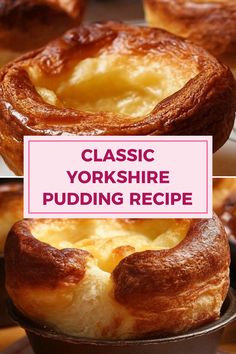 Heavenly Yorkshire pudding presented with a golden crust, along with ingredients for the recipe, perfect for soaking up rich gravy. English Yorkshire Pudding, British Yorkshire Pudding, Yorkshire Pudding Gordon Ramsay, Christmas Yorkshire Pudding, Make Ahead Yorkshire Pudding, The Best Yorkshire Pudding Recipe, Yorkshire Pudding Cottage Pie, Prime Rib And Yorkshire Pudding, Small Batch Yorkshire Pudding