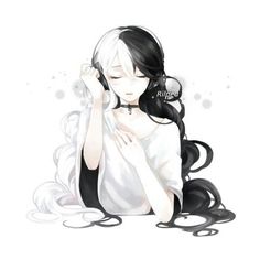 Black And White Hair, Hair Korean, Black White Hair, Anime Black Hair, Girls With Black Hair, Hair White, Hair Drawing, Anime Black, White Woman