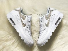 Bling Nike Air Max 90 Premium Shoes Hand Customized with Genuine Swarovski Crystals **Please note that these are Youth shoes; the size you order will correlate to the correct Youth size. Colors: White w/ White Sole Model and Color Code: #833412-100 Note: Box may be missing top lid or shoe box Each and every Swarovski crystal is set by hand with top quality, permanent adhesive. Our products come direct from the manufacturer or authorized retailers, and are 100% authentic. We offer free crystal re Luxury White Custom Sneakers With Air Cushioning, Luxury Red Running Shoes With Air Max Cushioning, Luxury Silver Sneakers With Air Max Cushioning, Luxury Nike Running Shoes With Air Cushioning, Luxury Running Shoes With Air Max Cushioning, Luxury Nike Air Max Lace-up Sports Shoes, Luxury Gray Sneakers With Air Max Cushioning, Luxury Casual Sneakers With Air Max Cushioning, Luxury Custom Sneakers With Air Cushioning And White Sole