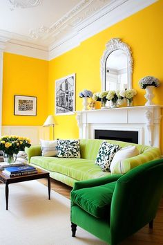 50+ Yellow And Green Living Room Ideas Yellow And Green Living Room, Green Living Room Ideas, Green Living Room, Bold Decor, S Aesthetic, Living Room Green, Living Room Ideas, Yellow And Green