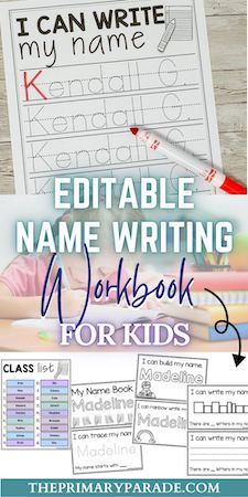 the editable name writing workbook for kids