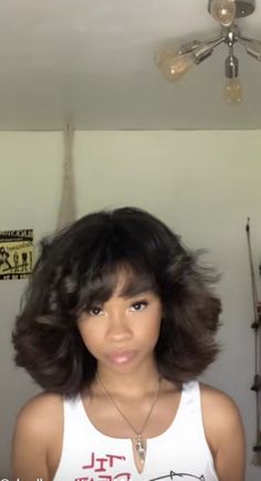 Silk Press With Bangs Natural Hair, Natural Hair Blowout Short, Wolf Cut Hair Black Women, Short Black Hairstyles Shoulder Length, Wolf Cut On Black Women, Silk Press With Bangs, Short Blowout Hairstyles Black Women, Short Hair Blowout Black Women