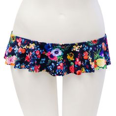 Florets Skirted Bottom - Loco Boutique Hawaiian Swimwear, Beach Wardrobe, Floral Swimwear, Bandeau Tankini, Modest Swimwear, Swimwear Trends, Lounge Design, Kids Discover, Swim Tankini