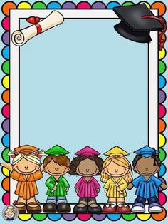 Orla Infantil, Graduation Clip Art, Preschool Diploma, School Binder Covers, Graduation Images, School Border, Graduation Frame, Graduation Templates, Pre K Graduation