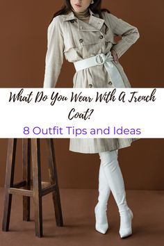 Trench Coats are classic pieces! If you want to know what you can wear with a trench coat? I have 8 examples right here, so check it out! #trenchcoatoutfit #trenchcoatoutfitspring #trenchcoatoutfitcasual Trench Coat Outfit Spring, Trench Coat Outfit, Trench Coat Style