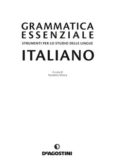 the cover of an italian book with black and white writing on it, which reads