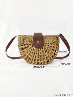 BagForLove - Stylish Half Round Straw Bag: Fashionable Womens Summer Handbag for Beach Shoulder Product Description Color Beige Details Hollow Magnetic No Bag Size Small Strap Type Adjustable Pattern Type Plain Closure Type Zipper Type Circle Bag Style Fashionable Care Instructions Do not wash Material Paper Size Chart INCH CM Strap Length Bag Length Bag Width Bag Height Handle Height 47.2 inch 9.4 inch 2.8 inch 7.1 inch 11 inch Strap Length Bag Length Bag Width Bag Height Handle Height 120 cm 24 cm 7 cm 18 cm 28 cm Details Pictures Similar Products h2 { text-align: center; } /* æ¢è¡ */ li{ white-space: normal; word-break: break-all; word-wrap: break-word; } .red-box { width: 100%; display: flex; flex-direction: row; flex-wrap: wrap; justify-content: center; } .red-box > div { width: 190 Chic Portable Shoulder Bag For Vacation, Summer Brown Portable Straw Bag, Summer Portable Brown Straw Bag, Trendy Brown Crochet Bag For Vacation, Summer Large Capacity Pouch Satchel, Summer Pouch Satchel With Large Capacity, Vacation Crossbody Shoulder Bag, Brown Satchel For Beach Season Vacation, Portable Crossbody Shoulder Bag For Vacation