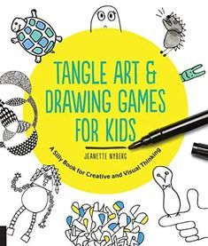 a book cover for tangle art and drawing games for kids