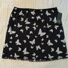 Butterfly Skirt -Elastic Waist -Double Lined - Size Xl Butterfly Skirt, Wild Fable, Elastic Waist, Womens Skirt, Women Shopping, Black, Color