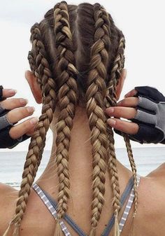 Trendy We Fryzurach, Boxer Braids, Ghana Braids, Long Box Braids, Workout Hairstyles, Easy Braids, Cornrow, Sporty Hairstyles