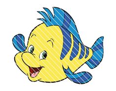 a yellow fish with blue stripes on it's body and eyes, smiling at the viewer