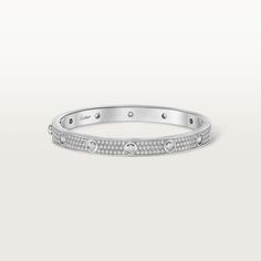 #LOVE# bracelet, diamond-paved Cartier Fine Jewelry Bracelet With Diamond Accents, Cartier Diamond Accents Bracelet Jewelry, Cartier Bangle With Single Cut Diamonds, Cartier Diamond Bracelet For Wedding, Cartier White Gold Diamond Bracelet With Accents, Cartier Diamond Bracelet With Vvs Clarity, Cartier Bangle Bracelets With Diamond Accents, Cartier Diamond Bangle Bracelet, Cartier Bracelet With Diamond Accents For Anniversary