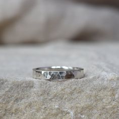 Hammered silver ring. The ring is comfortable fit approx 3mm wide, and is a UK L & Half Simple Paisley, Ring For Men Silver, Boyfriend Ring, Thick Silver Ring, Silver Hammered Ring, Ring For Boyfriend, Chunky Silver Rings, Hammered Silver Ring, Ring Inspo