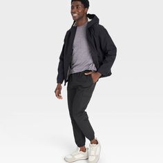 Why we're ALL IN: Solid-hued cargo jogger pants made from quick-dry fabric with moisture-wicking properties to help keep you cool and dry during a range of activities. Designed in a tapered-leg silhouette with elastic at the leg openings for a snug, stay-put fit. Side zipper pockets and side cargo pockets complete the look with functional flair. All in Motion™: Made for every move, priced for every day.