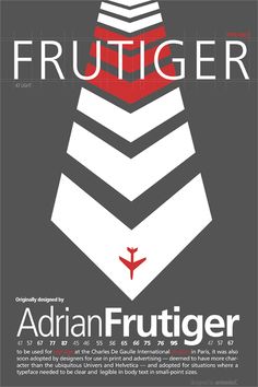 the cover of frutiger magazine with an arrow pointing up to it's center