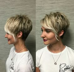 Asymmetrical, Short Pixie Hairstyle Asymmetrical Pixie Haircut, Asymmetrical Pixie Cuts, Asymmetrical Haircut, Long Pixie Hairstyles, Cool Short Hairstyles, Short Hair Trends, Super Short Hair, Long Pixie, Popular Haircuts