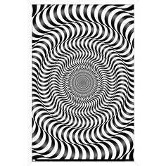 an image of black and white spirals