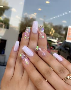 Pink Nail Designs, Summer Acrylic Nails, Butterfly Nail, Pink Nail, Nails Pink, Glitter Nail, Coffin Nails Designs, Fire Nails