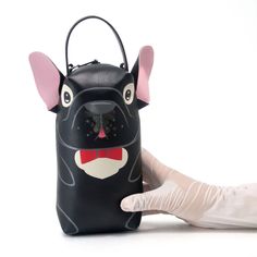 Black French Bulldog pencil pouch bag. Bag size is approximately 19x5x8cm.,This zippered case measures 25cm.,strong No.5 ykk zipper.a long matching strap 17-20cm. for easy carrying.and there's also as all metal loop for attaching the strap when you want in to be a crossbody bag. Hand- painted technique with high quality paints on synthetic leather,exquisite sewing washable.‼️This listing is for a bag with a loop on top.  Bag strap is not included. Cute animal handmade bag.It is perfect for stori Black Pencil Case With Zipper Closure As Gift, Novelty Black Bag For Gift, Black Travel Cosmetic Bag With Pen Holders, Black Pencil Case With Removable Pouch, Novelty Rectangular Pencil Case For Everyday Use, Black Leather Pencil Case For Daily Use, Black French Bulldog, Black French Bulldogs, Make Up Case